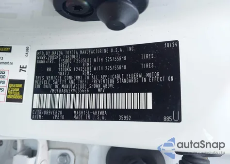 2024 Toyota Corolla Cross Xse из США, поврежденный, VIN 7MUFBABG2RV055666